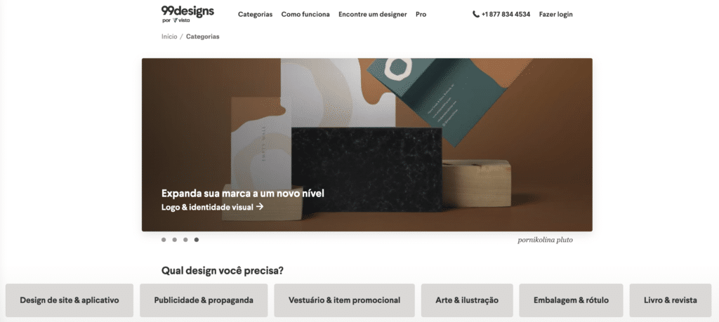 Sites de Freelancer 99Designs